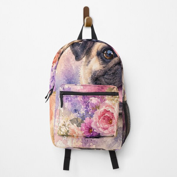Item preview, Floral Pug designed and sold by Weird & wonderful .