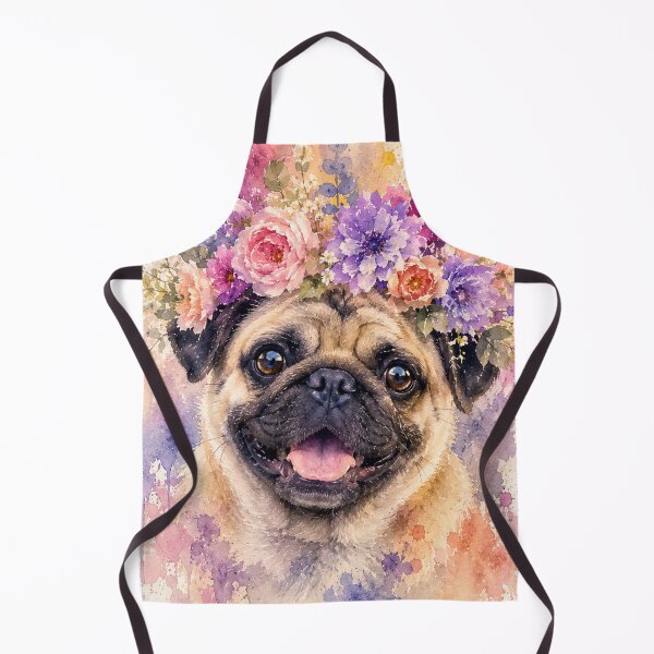 Item preview, Floral Pug designed and sold by Weird & wonderful .