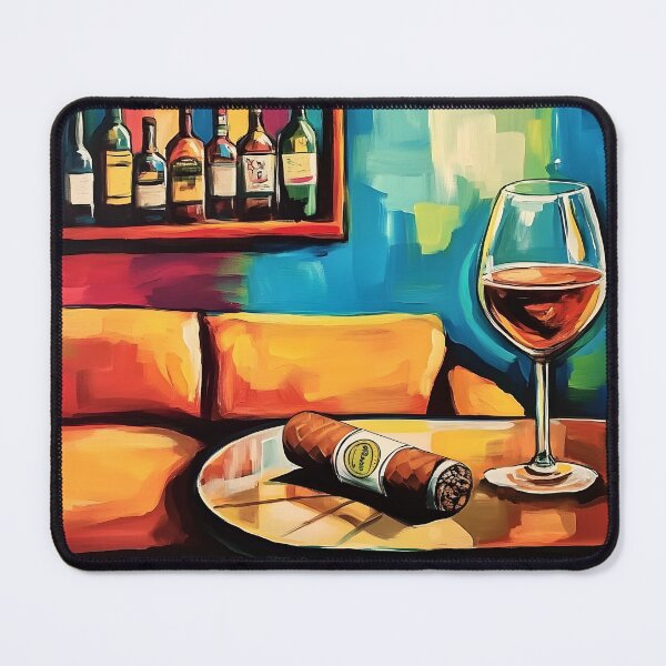 Item preview, Cigar Lounge Evening - Wine Fine Spirits and Warm Color in a Sophisticated Retreat designed and sold by OlfactoART Studio.