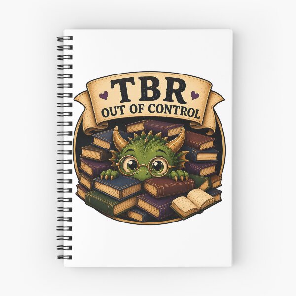 Item preview, TBR Out of Control Dragon – Cute Book Dragon Fantasy Reader Design designed and sold by Digital Culture Studio.