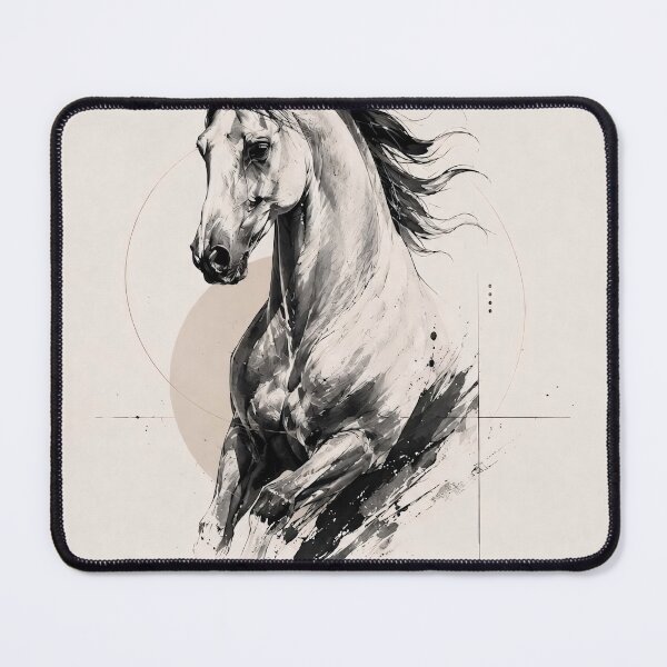Item preview, Equus – Elegant horse ink drawing in boho style designed and sold by thirtyonestars.