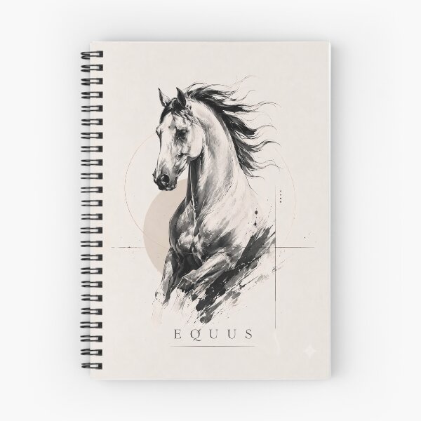 Item preview, Equus – Elegant horse ink drawing in boho style designed and sold by thirtyonestars.