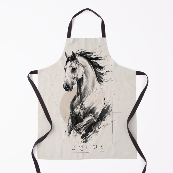 Item preview, Equus – Elegant horse ink drawing in boho style designed and sold by thirtyonestars.
