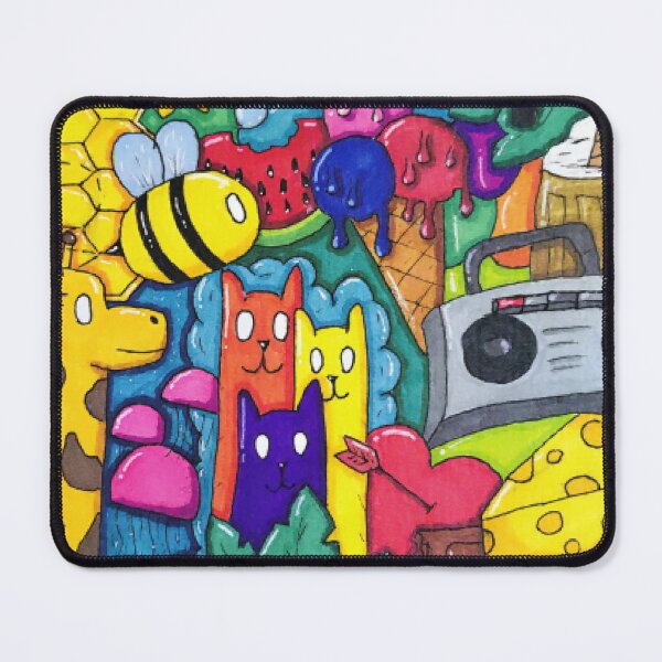 Item preview, Vibrant Cartoon Doodle Collage designed and sold by magatiorsuao.