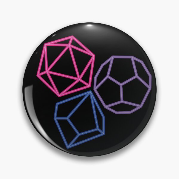 Item preview, Neon Bisexual Pride D20 Dice | Glowing RPG Gaming Design designed and sold by Hallowed Artistry.