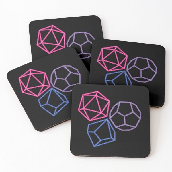 Item preview, Neon Bisexual Pride D20 Dice | Glowing RPG Gaming Design designed and sold by Hallowed Artistry.