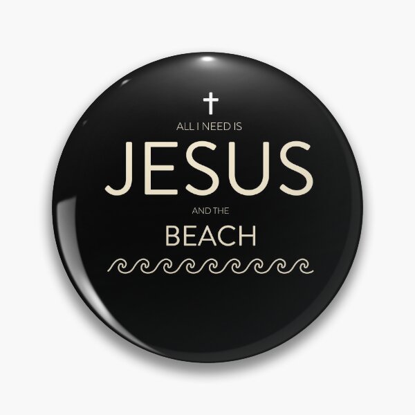 Item preview, All I Need Is Jesus and the Beach Christian Quote  | Faith Cross & Ocean Waves  designed and sold by SaltCreatives.