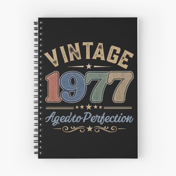 Item preview, Vintage 1977 Aged to Perfection Retro Birthday Design | Born in 1977 | Embroidered Denim Style designed and sold by Silaris Designs.