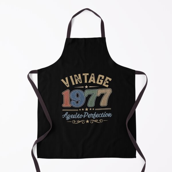 Item preview, Vintage 1977 Aged to Perfection Retro Birthday Design | Born in 1977 | Embroidered Denim Style designed and sold by Silaris Designs.
