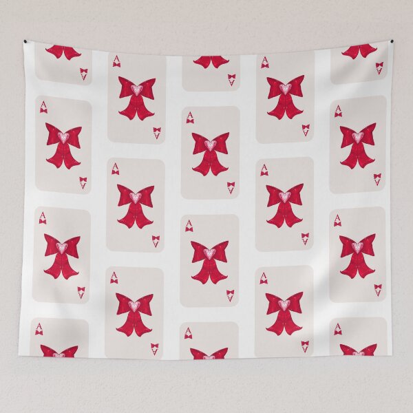 Item preview, Ace of Hearts Ribbon Casino Playing Card Illustration, Retro Vibes, Coquette Bows designed and sold by SpringTeaDesigns.