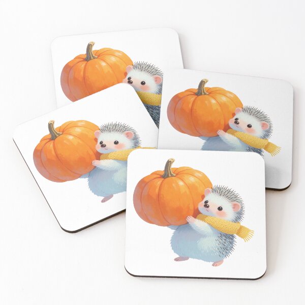 Item preview, Autumn Hedgehog with Pumpkin | Cute Cottagecore Forest Animal designed and sold by AillustriaAK.