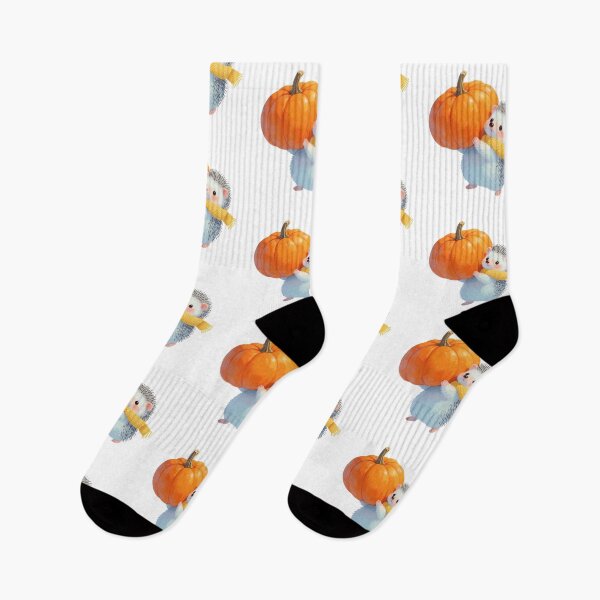 Item preview, Autumn Hedgehog with Pumpkin | Cute Cottagecore Forest Animal designed and sold by AillustriaAK.