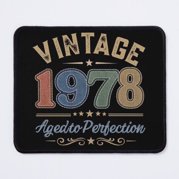 Item preview, Vintage 1978 Aged to Perfection Retro Birthday Design | Born in 1978 | Embroidered Denim Style designed and sold by Silaris Designs.