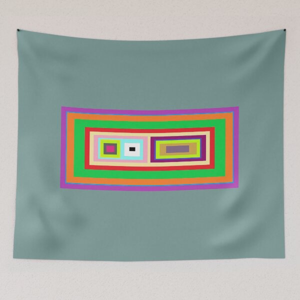 Item preview, Vibrant Nested Rectangles Abstract Wall Art — Bold Colourful Geometric Print designed and sold by FavouredStudio.