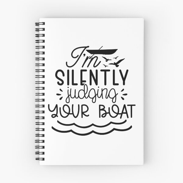 Item preview, I’m Silently Judging Your Boat – Funny Lake Life Boating Design designed and sold by EmeraldeaArt.