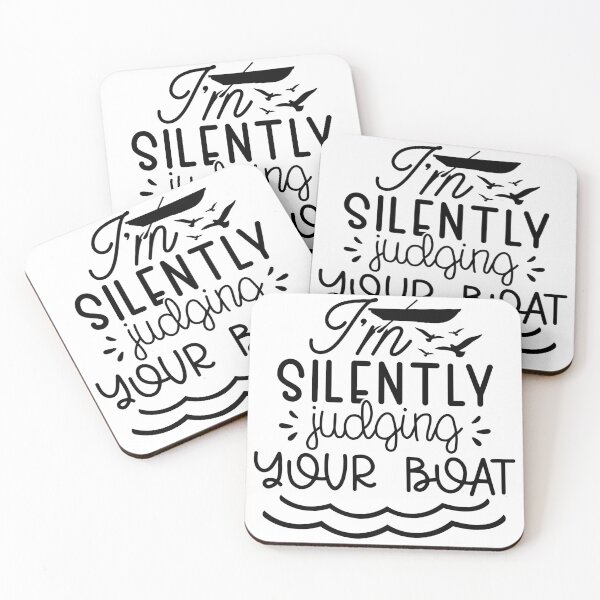 Item preview, I’m Silently Judging Your Boat – Funny Lake Life Boating Design designed and sold by EmeraldeaArt.