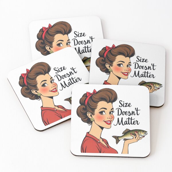 Item preview, Retro Style Funny & Sarcastic Fishing Size Doesn't Matter  designed and sold by BackwoodsFeral.