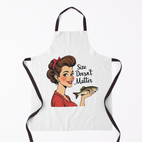 Item preview, Retro Style Funny & Sarcastic Fishing Size Doesn't Matter designed and sold by BackwoodsFeral.