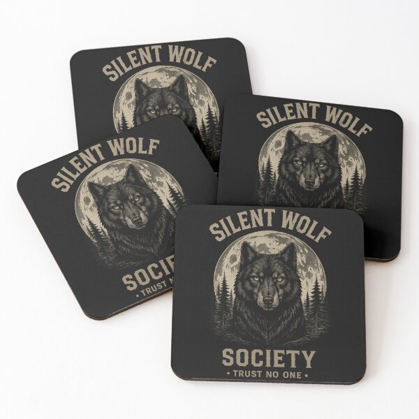 Item preview, Silent Wolf Society Trust No One Vintage Wolf Design designed and sold by K Mood Studio.