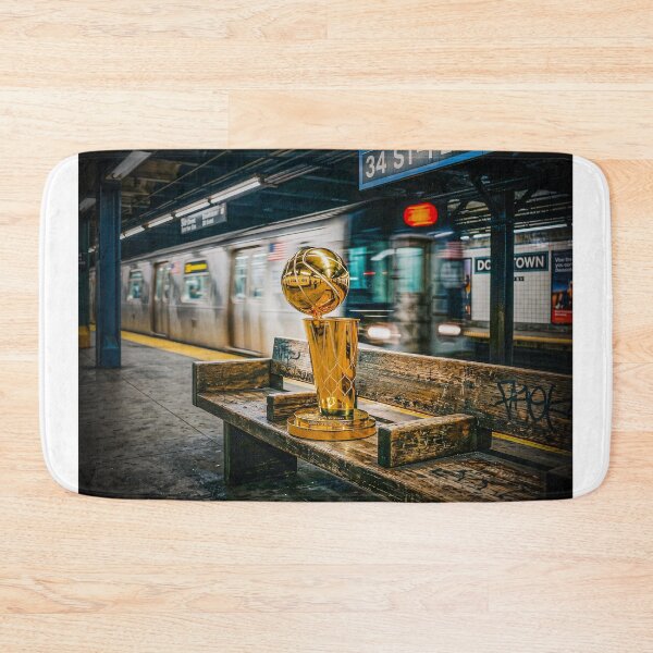 Item preview, NBA Finals Trophy On NYC Subway Bench designed and sold by Home Decor Art.
