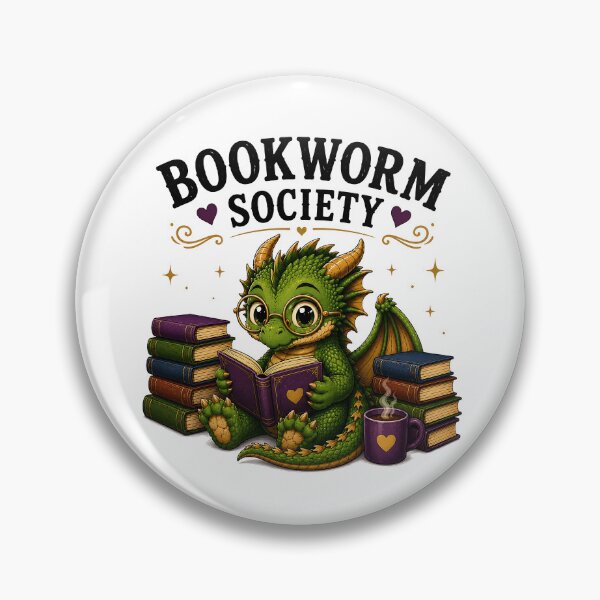 Item preview, Bookworm Society Dragon Reader – Fantasy Readers Club Cute Book Dragon Design designed and sold by Digital Culture Studio.