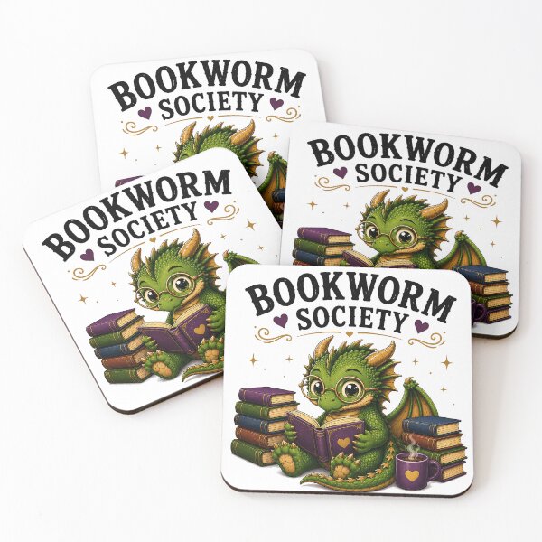 Item preview, Bookworm Society Dragon Reader – Fantasy Readers Club Cute Book Dragon Design designed and sold by Digital Culture Studio.