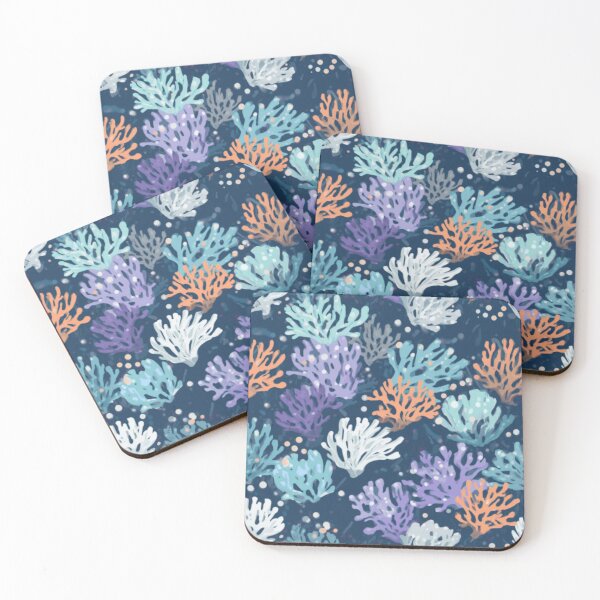 Item preview, White Orange Teal Purple Coral designed and sold by SeaStarAlex.