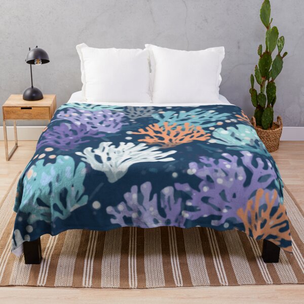 Artikelvorschau, White Orange Teal Purple Coral entworfen und verkauft von SeaStarAlex.