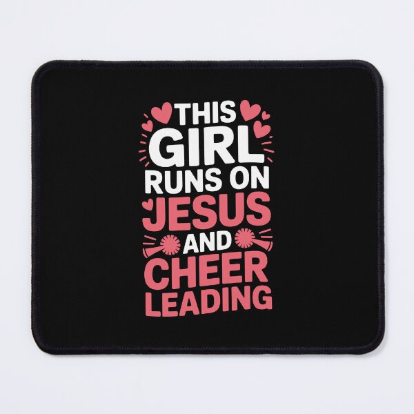 Item preview, This girl runs on Jesus and cheer designed and sold by jkrphoto.