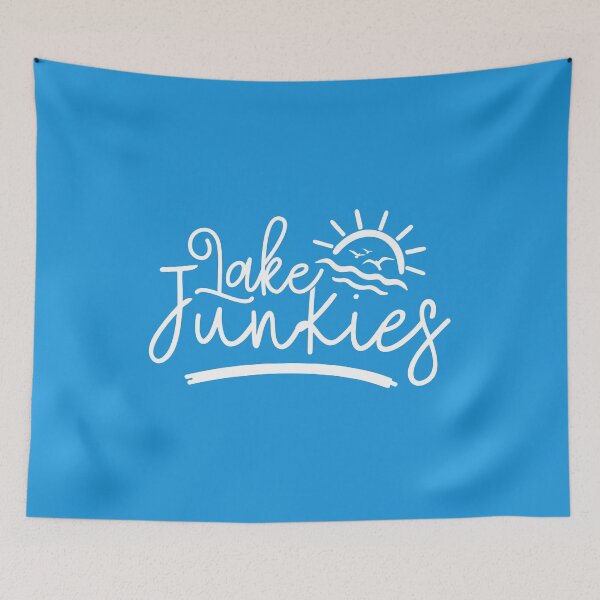 Item preview, Lake Junkies Blue – Lake Life Adventure Design designed and sold by EmeraldeaArt.