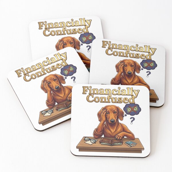 Item preview, Financially Confused Cute Dachshund Dog designed and sold by Northern Glow Art.