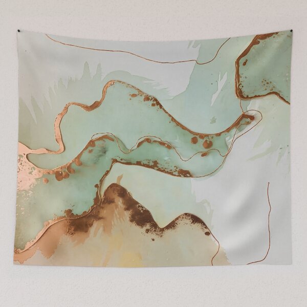 Item preview, Copper Patina Abstract Waves Pattern designed and sold by Tammy Winand Arts.