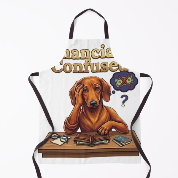 Item preview, Financially Confused Cute Dachshund Dog designed and sold by Northern Glow Art.