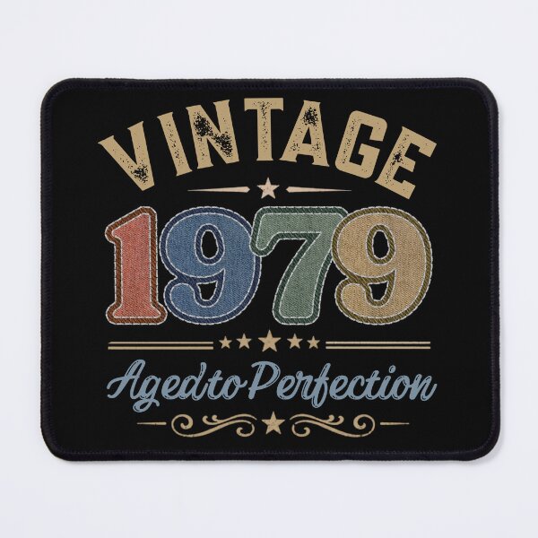 Item preview, Vintage 1979 Aged to Perfection Retro Birthday Design | Born in 1979 | Embroidered Denim Style designed and sold by Silaris Designs.