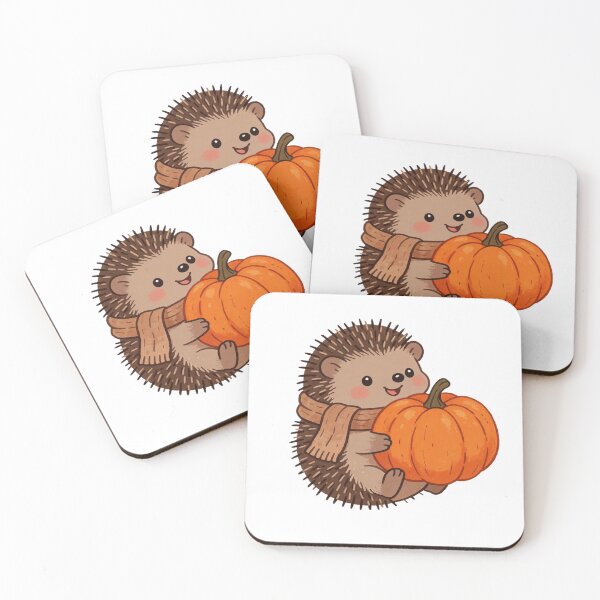 Item preview, Autumn Hedgehog with Pumpkin | Cute Cottagecore Forest Animal designed and sold by AillustriaAK.