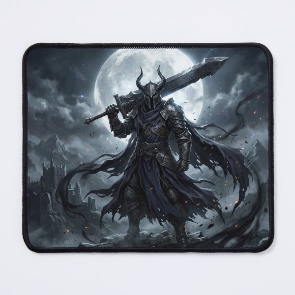 Item preview, Moonlit Shadow Warrior – Dark Fantasy Greatsword Illustration designed and sold by Marketflowcreation .
