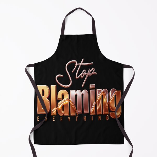 Item preview, Stop Blaming Everything Bold Gold Typography Wisdom Quote Art for Mindful Living Spaces designed and sold by ARTCREATESHOP.