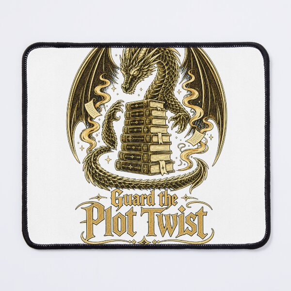 Item preview, Book Dragon Gift for Fantasy Readers Guard the Plot Twist Book Lover Design designed and sold by Passionread.