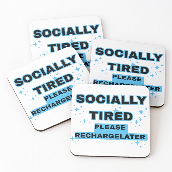 Item preview, Socially Tired Please Recharge Later Funny Introvert Quote T-Shirt designed and sold by vibecraft_studio2.