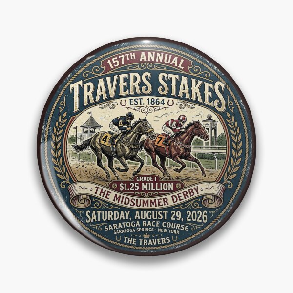 Item preview, Vintage Travers Stakes 2026 Saratoga Horse Racing Commemorative Design  designed and sold by Ginny Luttrell.