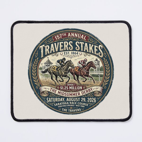 Item preview, Vintage Travers Stakes 2026 Saratoga Horse Racing Commemorative Design designed and sold by Ginny Luttrell.