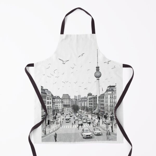 Item preview, Berlin -fantasy art - TV Tower Cityscape Black and White Ink Sketch Art designed and sold by UmSkelig834.