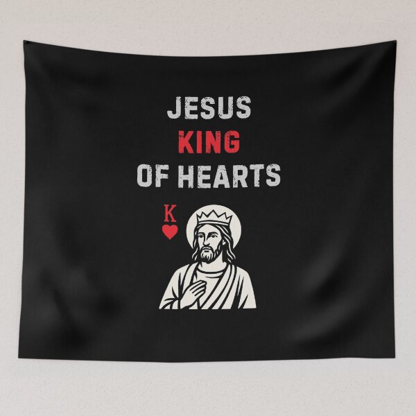 Item preview, Jesus King Of Hearts Funny Gift For Christians designed and sold by WearFine.