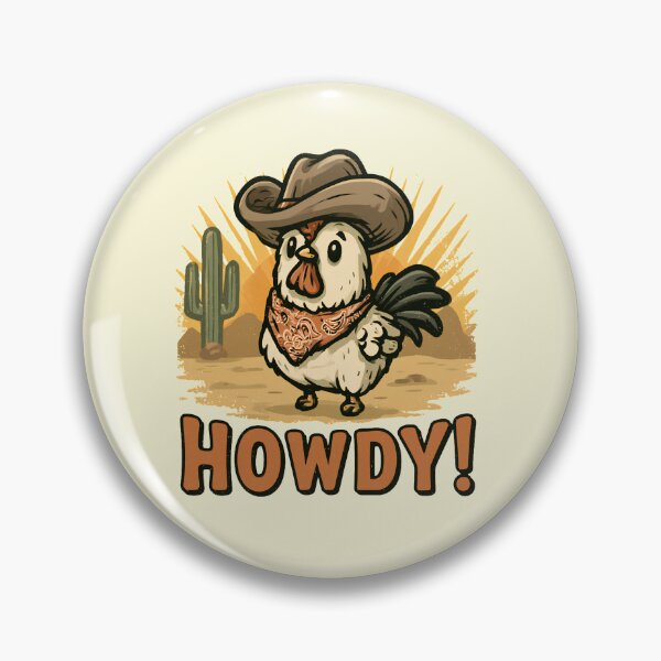 Item preview, Howdy Cowboy Chicken Funny Western Farm Animal Retro Cute Design designed and sold by daila70.