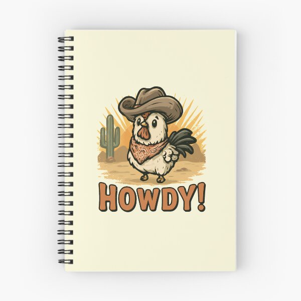 Item preview, Howdy Cowboy Chicken Funny Western Farm Animal Retro Cute Design designed and sold by daila70.
