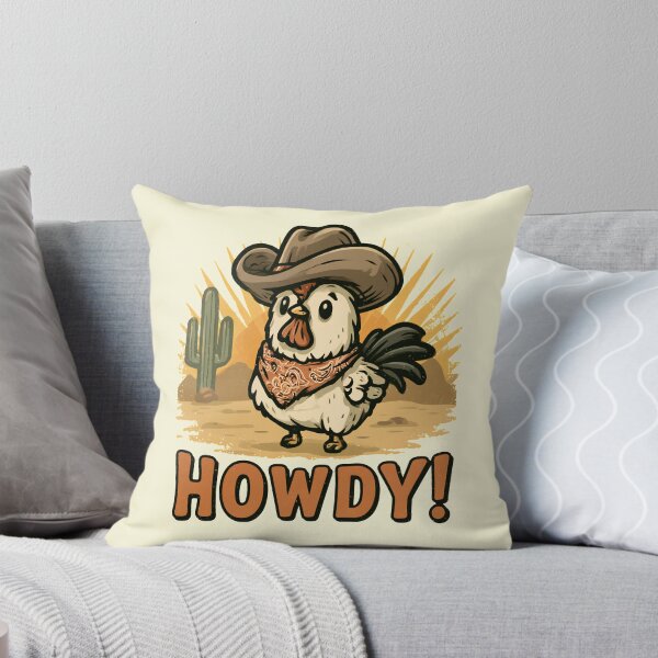 Item preview, Howdy Cowboy Chicken Funny Western Farm Animal Retro Cute Design designed and sold by daila70.