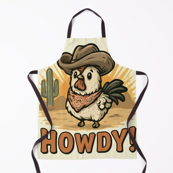 Item preview, Howdy Cowboy Chicken Funny Western Farm Animal Retro Cute Design designed and sold by daila70.