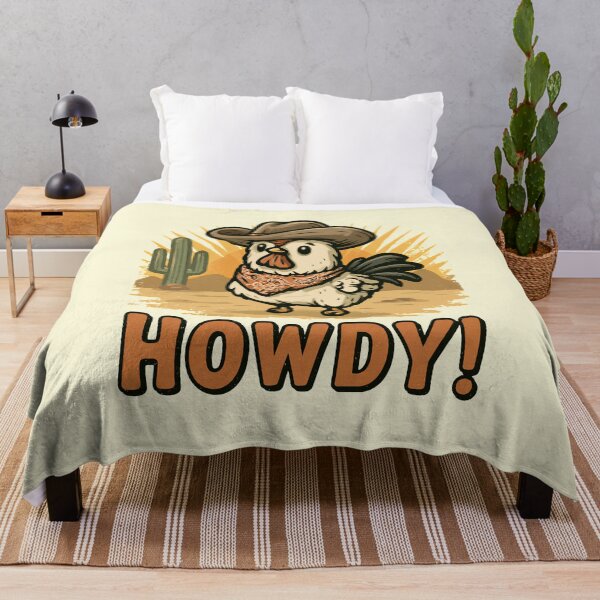 Item preview, Howdy Cowboy Chicken Funny Western Farm Animal Retro Cute Design designed and sold by daila70.