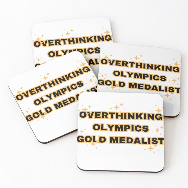 Item preview, Overthinking Olympics Gold Medalist Funny Overthinker Quote T-Shirt designed and sold by vibecraft_studio2.