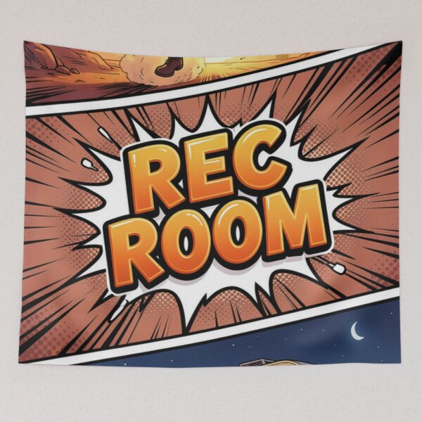 Item preview, Rec Room Wild West Comic Style Cowboy Campfire Art designed and sold by FlatInkStudio.